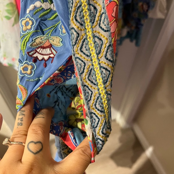 Johnny Was Midsummer Namaka Embroidery Silk Kimono - Picture 12 of 12